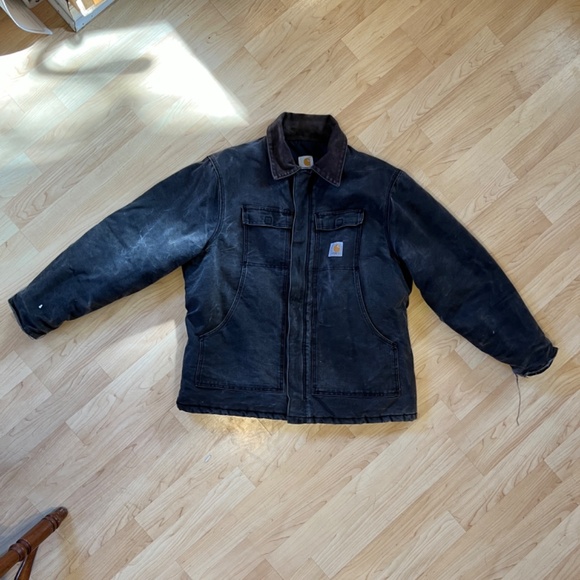 Vintage 1990s Carhartt Duck Jacket – Lined & Distressed 🛠️🔥 - Picture 4 of 14
